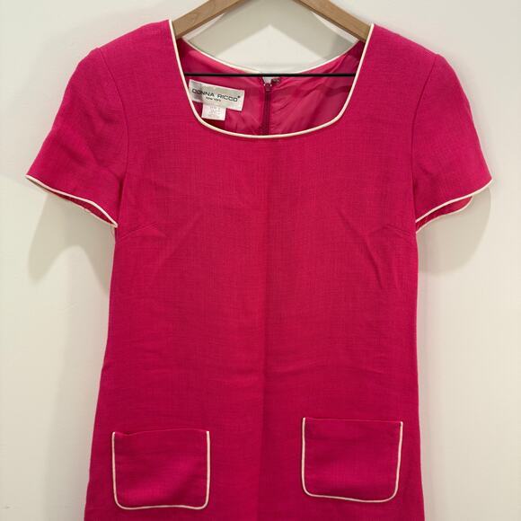 Vintage Donna Ricco Dress Size 6 Pink - Picture 3 of 16